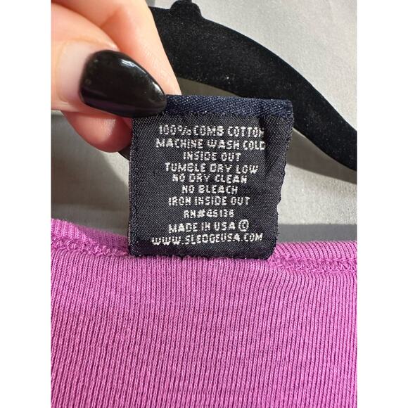 Y2K Vintage Top Womens Large Purple Cross Graphic Cyber Grunge Goth USA - Picture 5 of 7